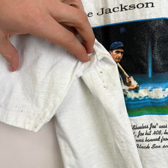 Vintage Shoeless Joe Jackson Shirt Double Sided Classic Cards 90s Size XL - Picture 7 of 8